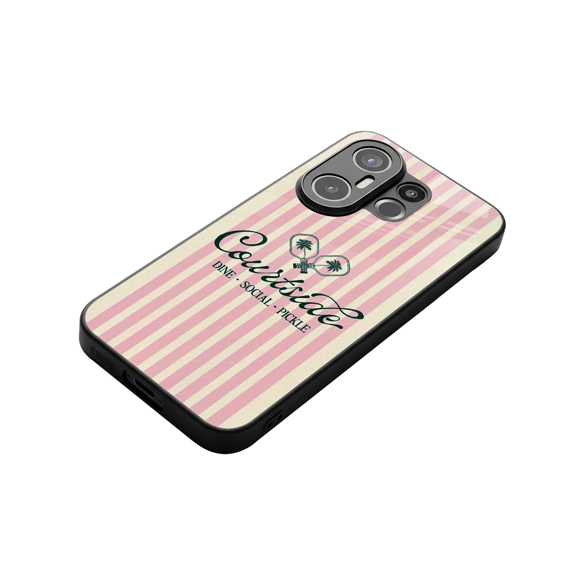 Courtside stylish phone case for vivo x200 fe | glossy glass and slim fit