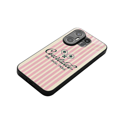 Courtside stylish phone case for vivo x200 fe | glossy glass and slim fit