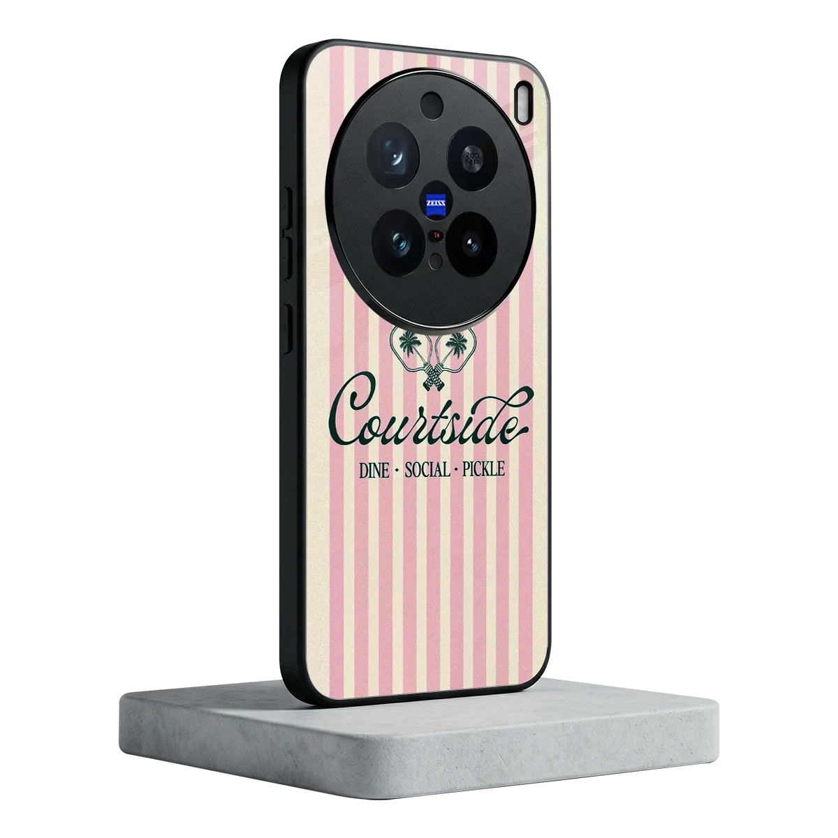 Courtside vivo x200 pro mobile cover | shockproof glass phone case