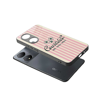 Courtside sleek Vivo-y100 cover with tempered glass back and TPU edges