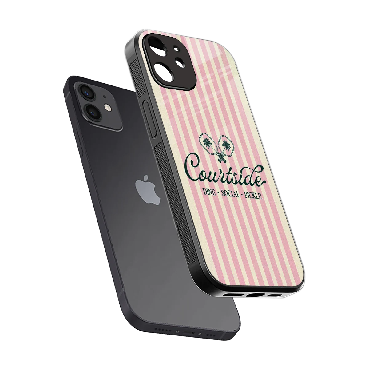 Courtside sleek iphone 11 cover with tempered glass back and TPU edges