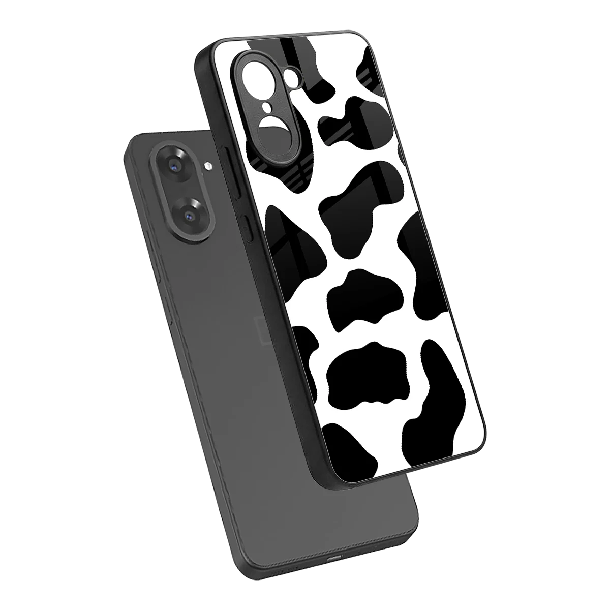 Cow Fur sleek oneplus nord ce5 5g cover with tempered glass back and TPU edges
