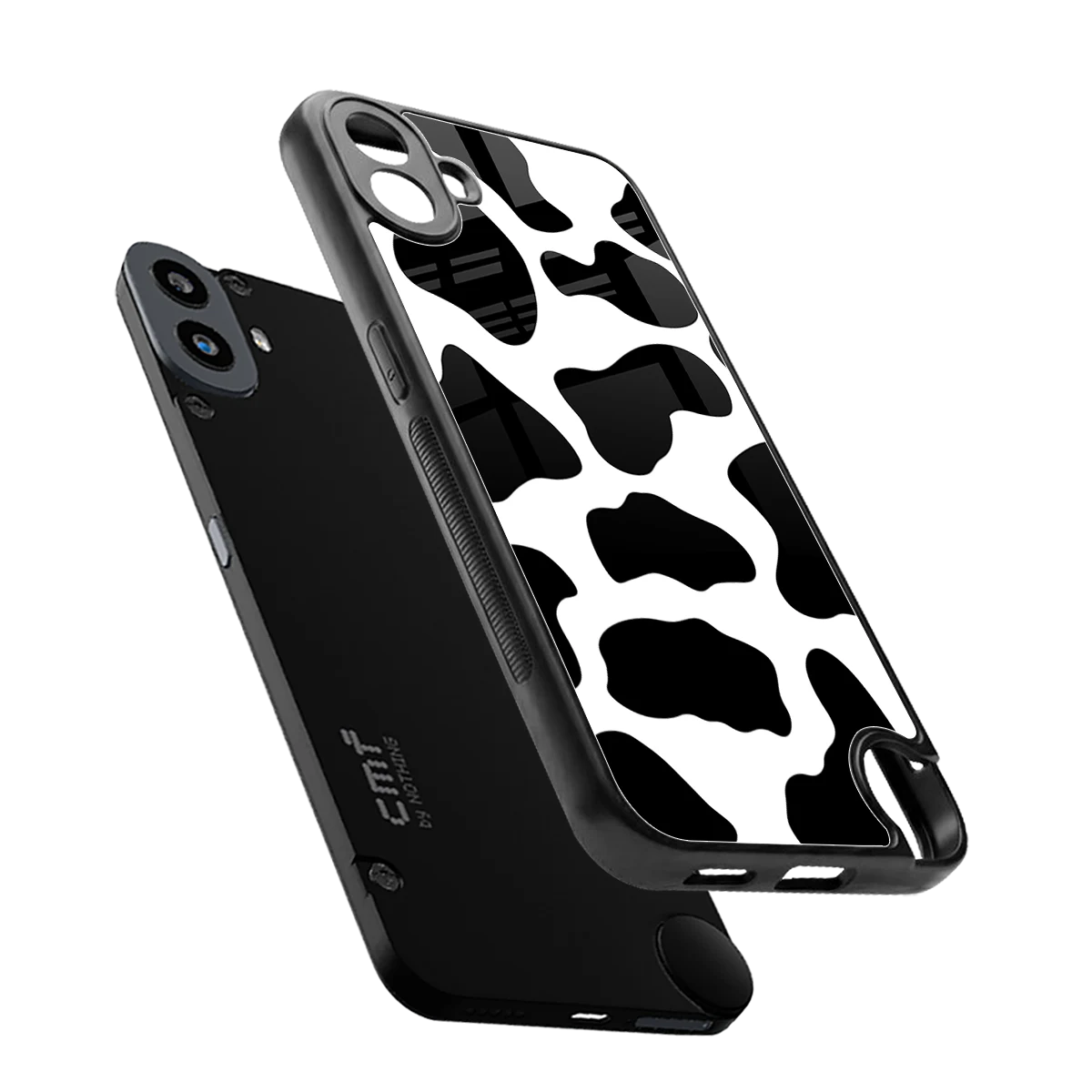 Cow Fur sleek cmf nothing phone 1 cover with tempered glass back and TPU edges