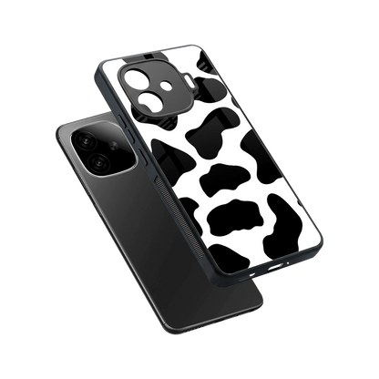 Cow Fur sleek iqoo neo 10r 5g cover with tempered glass back and TPU edges