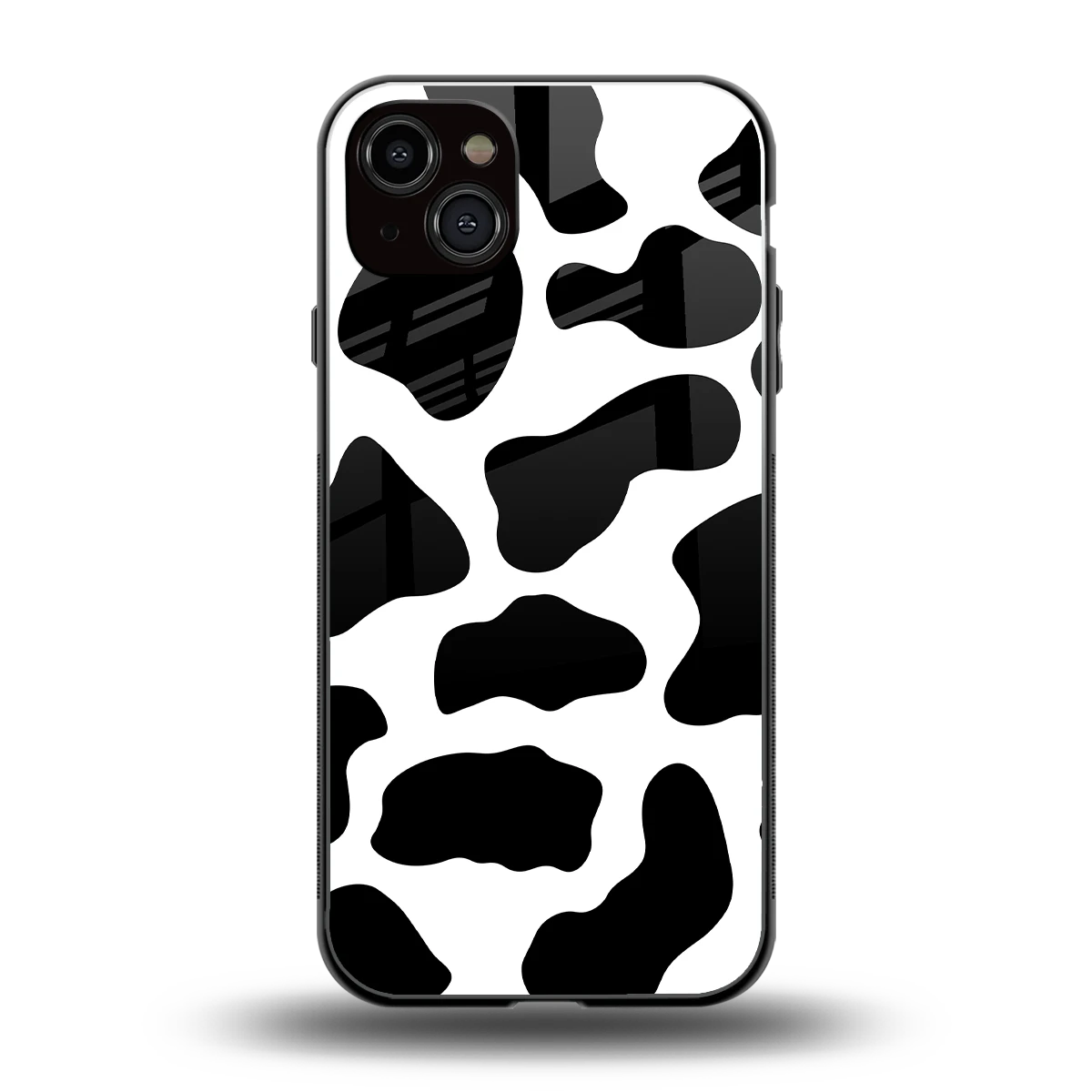 Cow Fur back phone cover | glass case for iphone 15 plus
