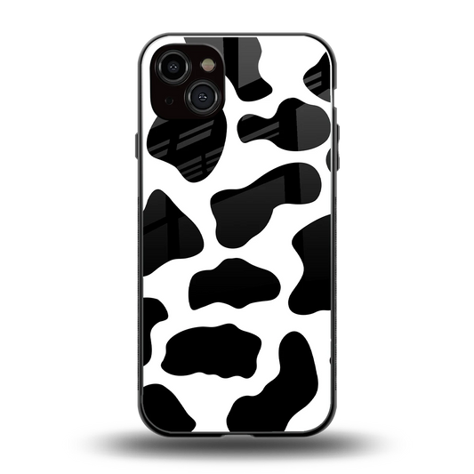 Cow Fur back phone cover | glass case for iphone 15 plus