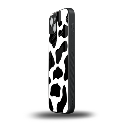 Cow Fur iphone 15 plus mobile cover | shockproof glass phone case