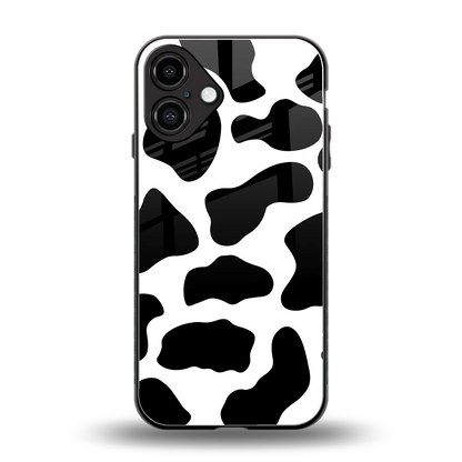 Cow Fur back phone cover | glass case for iphone 16 plus