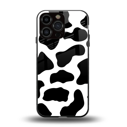 Cow Fur back phone cover | glass case for iphone 16 pro max