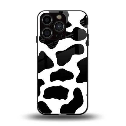 Cow Fur back phone cover | glass case for iphone 16 pro