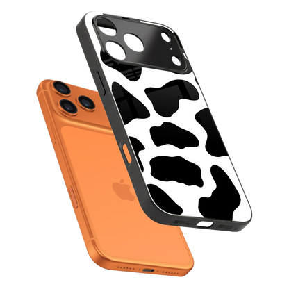 Cow Fur sleek iphone 17 pro max cover with tempered glass back and TPU edges