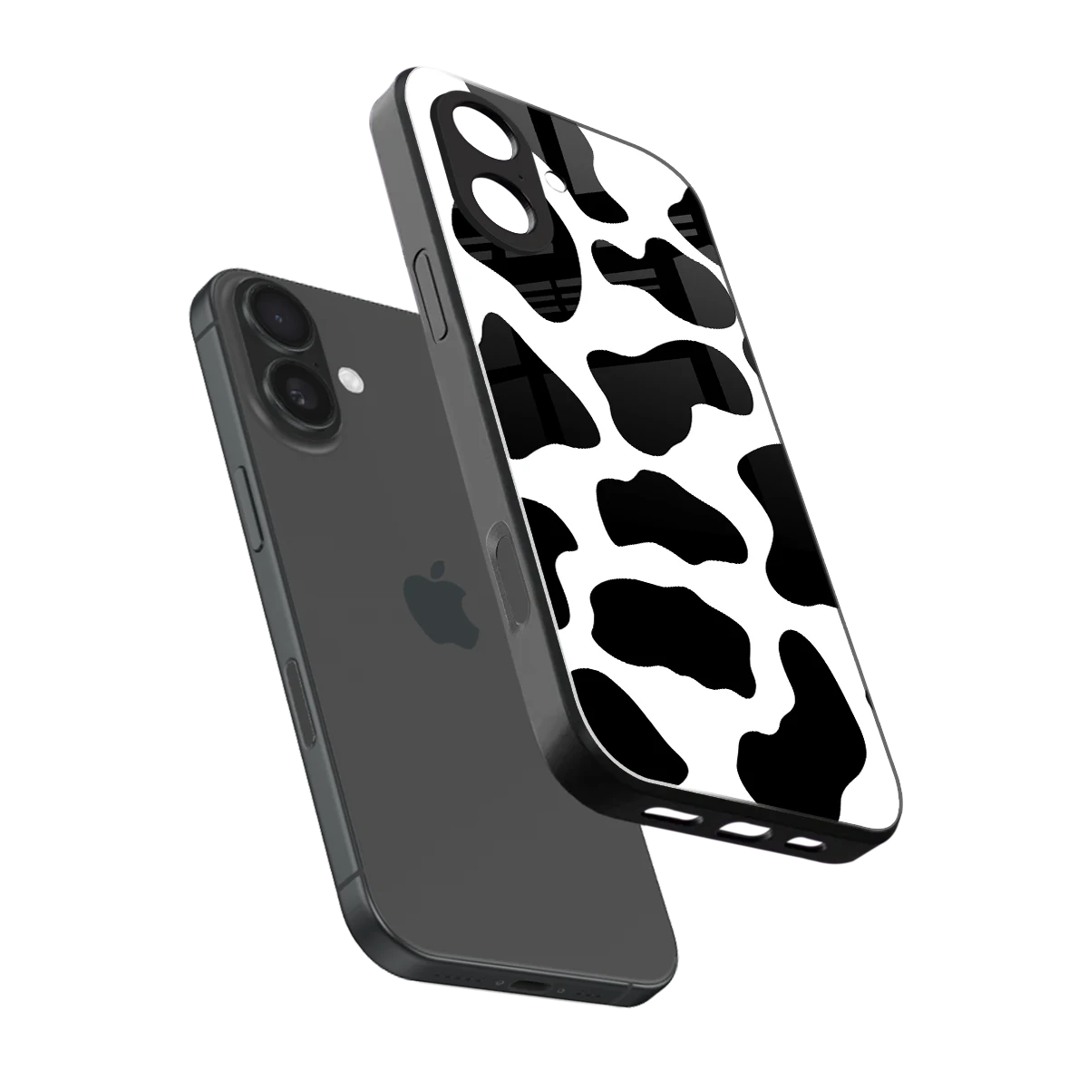 Cow Fur sleek iphone 17 cover with tempered glass back and TPU edges