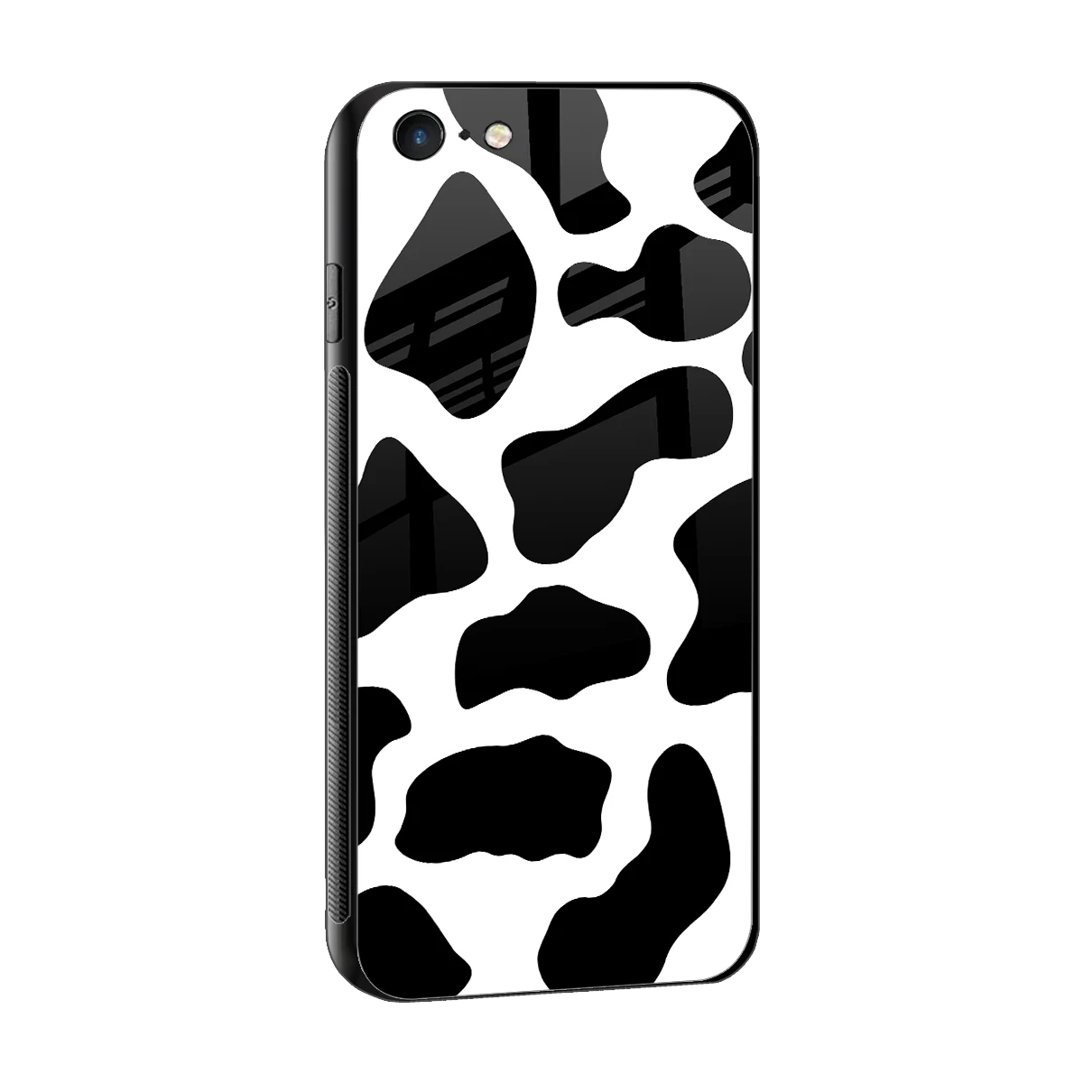 Cow Fur sleek iphone 6 cover with tempered glass back and TPU edges