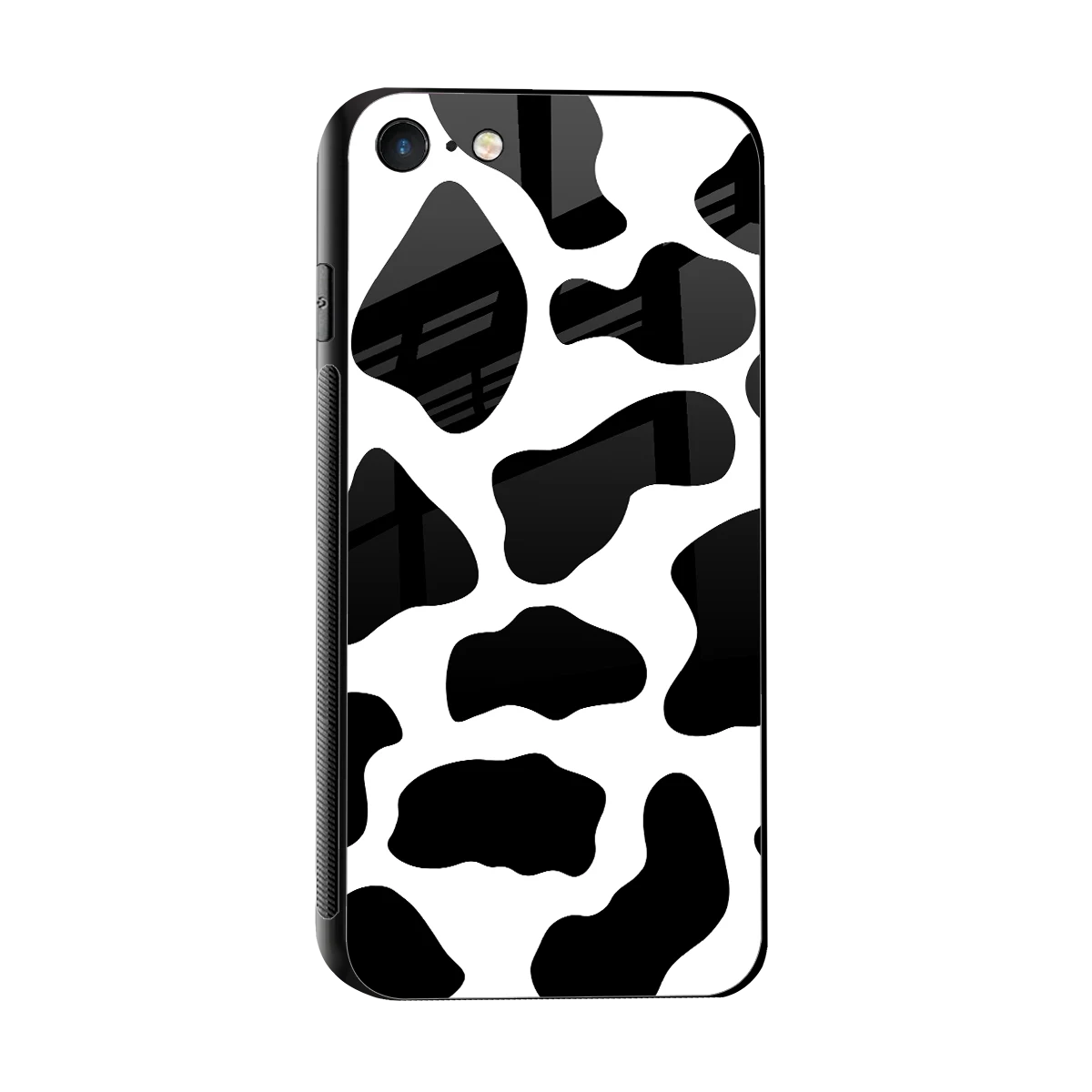Cow Fur sleek iphone 7 cover with tempered glass back and TPU edges
