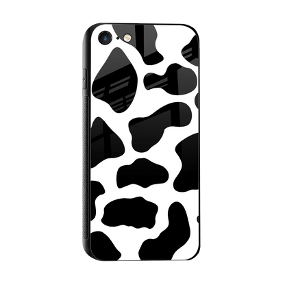 Cow Fur sleek iphone 7 cover with tempered glass back and TPU edges