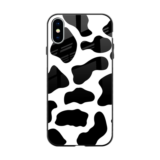 Cow Fur back phone cover | glass case for iphone x