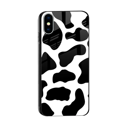 Cow Fur sleek iphone x cover with tempered glass back and TPU edges