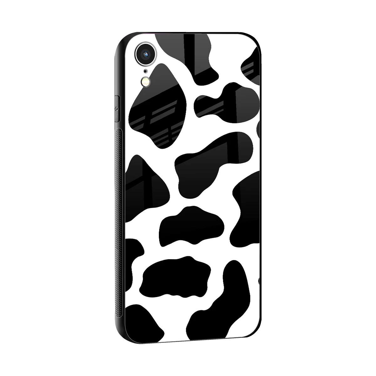 Cow Fur sleek iphone xr cover with tempered glass back and TPU edges