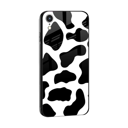 Cow Fur sleek iphone xr cover with tempered glass back and TPU edges