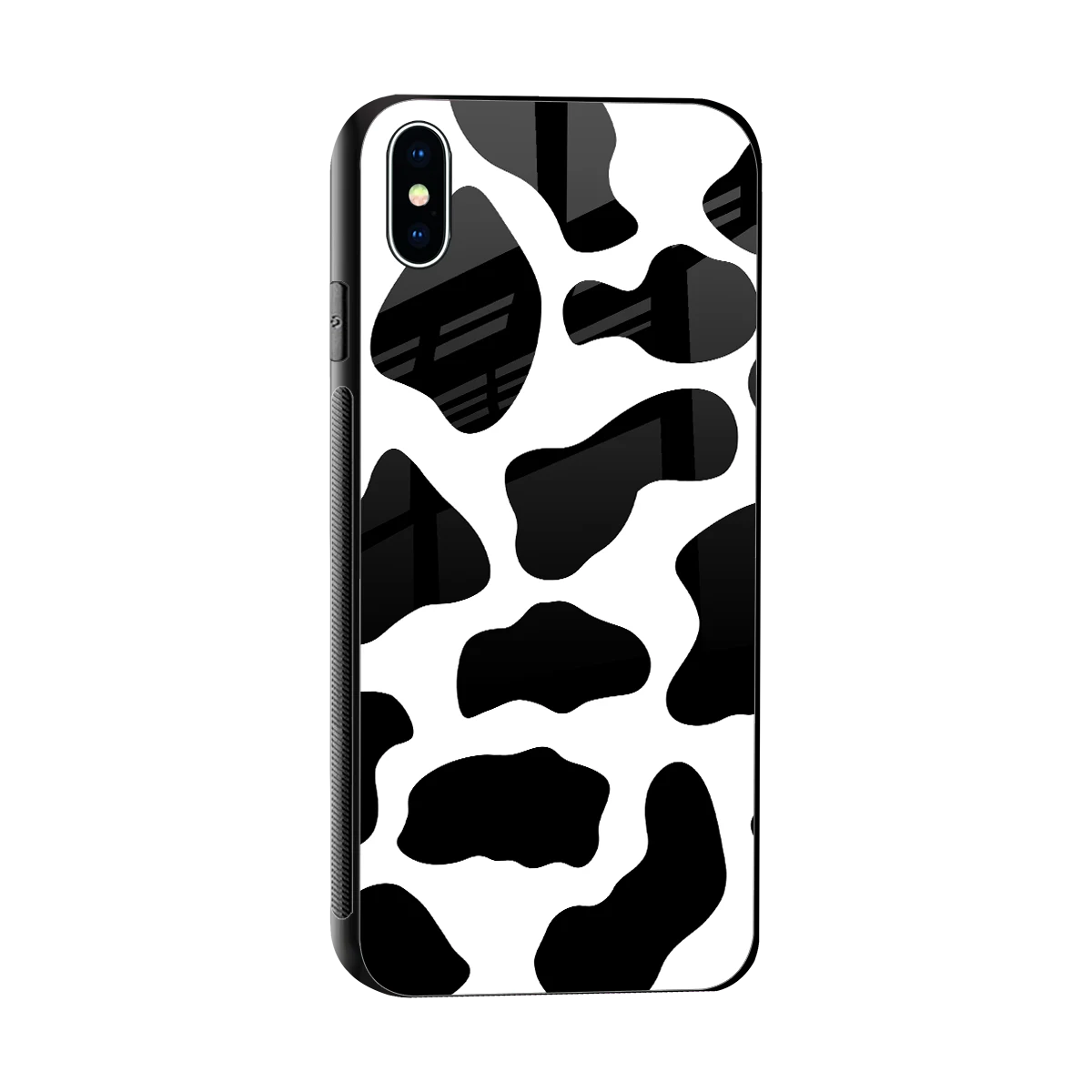 Cow Fur sleek iphone xs max cover with tempered glass back and TPU edges