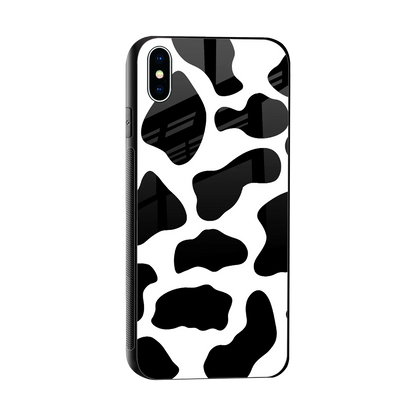 Cow Fur sleek iphone xs max cover with tempered glass back and TPU edges