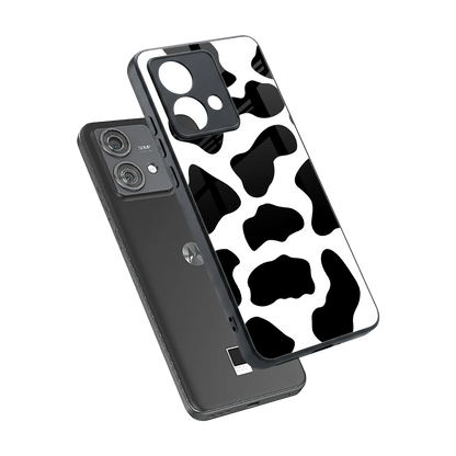 Cow Fur sleek motorola edge 40 neo 5g cover with tempered glass back and TPU edges