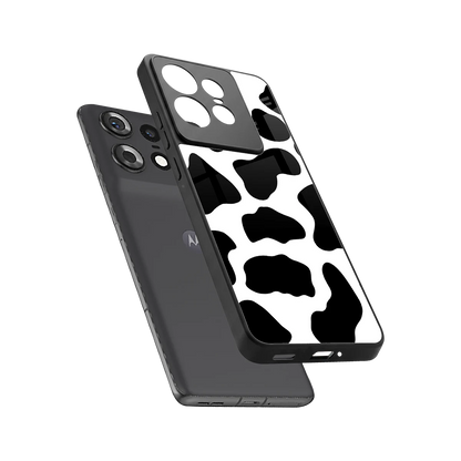 Cow Fur sleek motorola edge 50 pro cover with tempered glass back and TPU edges