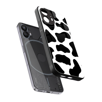 Cow Fur sleek nothing phone 2 cover with tempered glass back and TPU edges