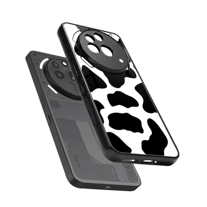 Cow Fur sleek nothing phone 3a pro cover with tempered glass back and TPU edges