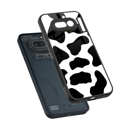 Cow Fur sleek nothing phone 4a cover with tempered glass back and TPU edges
