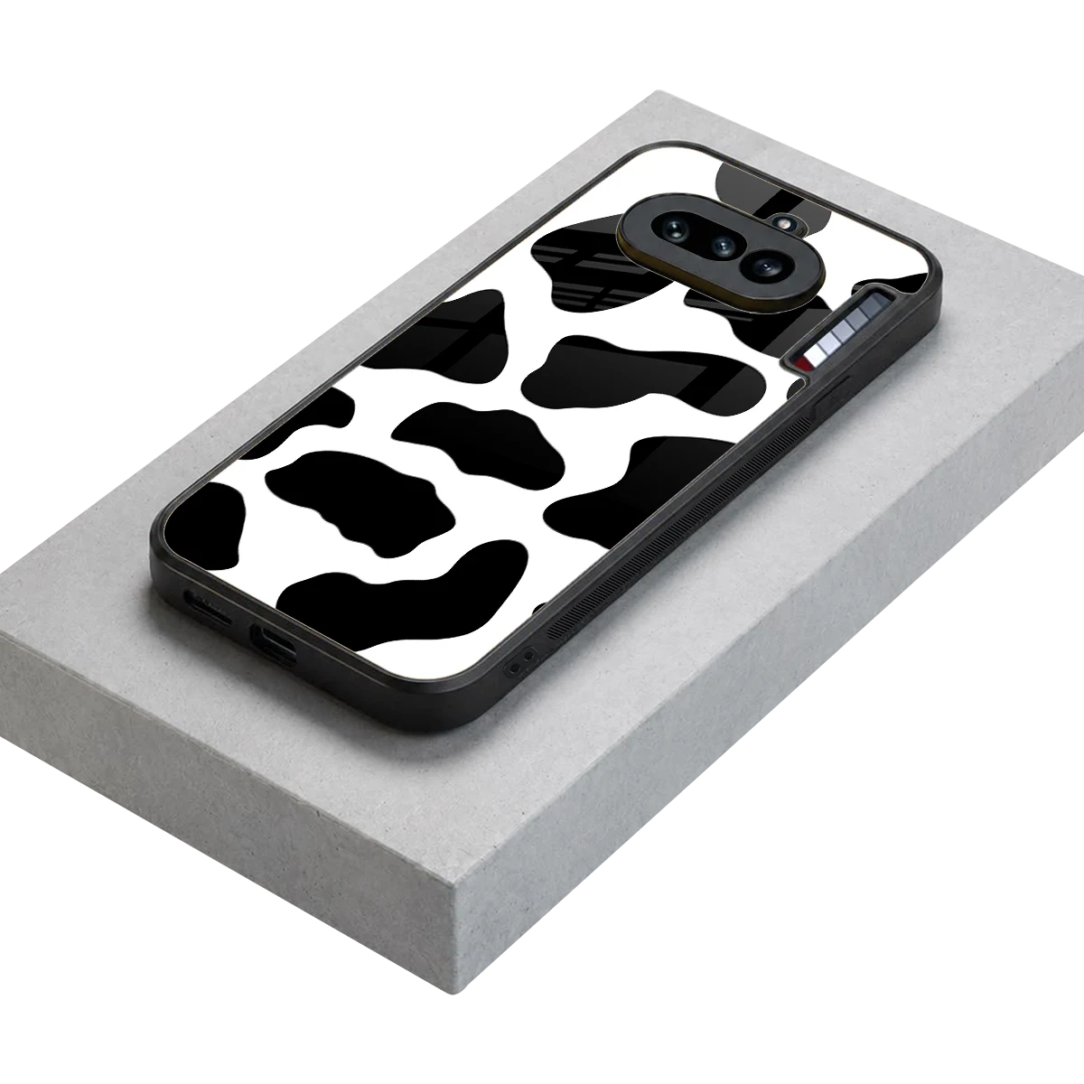 Cow Fur stylish phone case for nothing phone 4a | glossy glass and slim fit