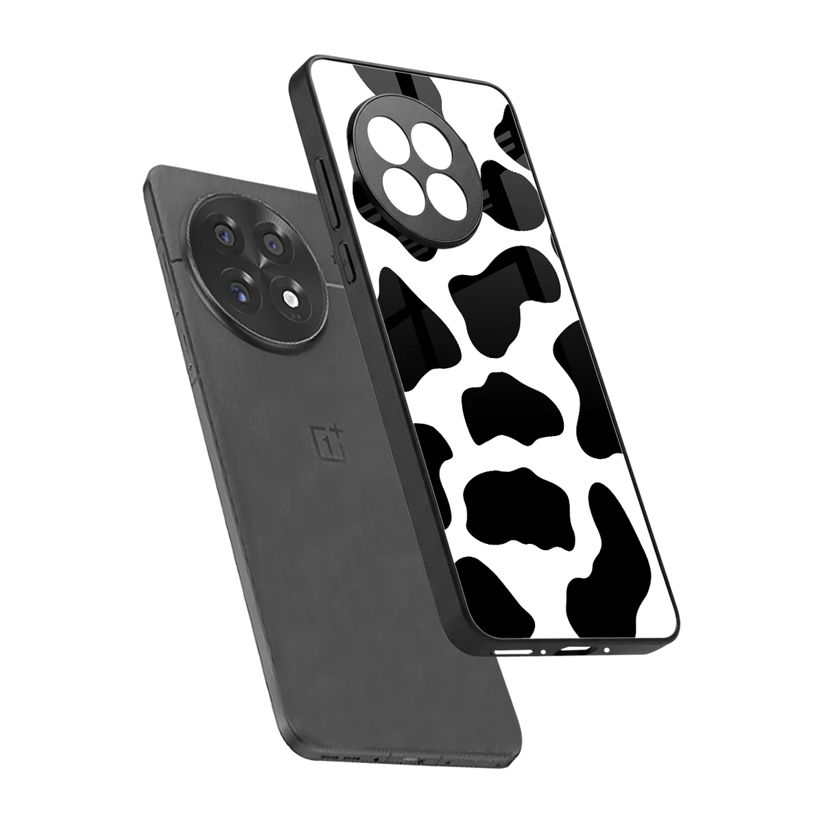 Cow Fur sleek oneplus 13r cover with tempered glass back and TPU edges