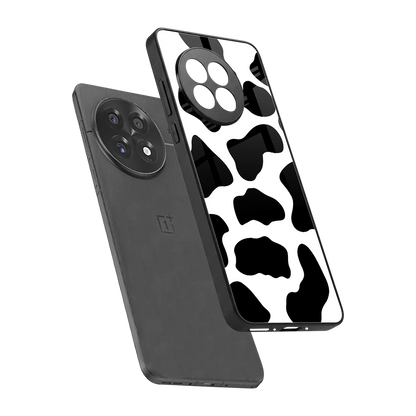 Cow Fur sleek oneplus 13r cover with tempered glass back and TPU edges