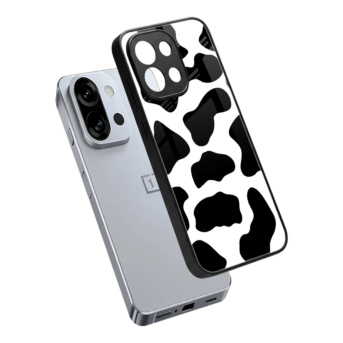 Cow Fur sleek oneplus 13s cover with tempered glass back and TPU edges