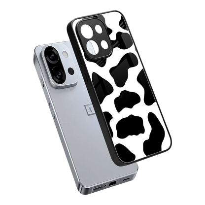 Cow Fur sleek oneplus 13s cover with tempered glass back and TPU edges