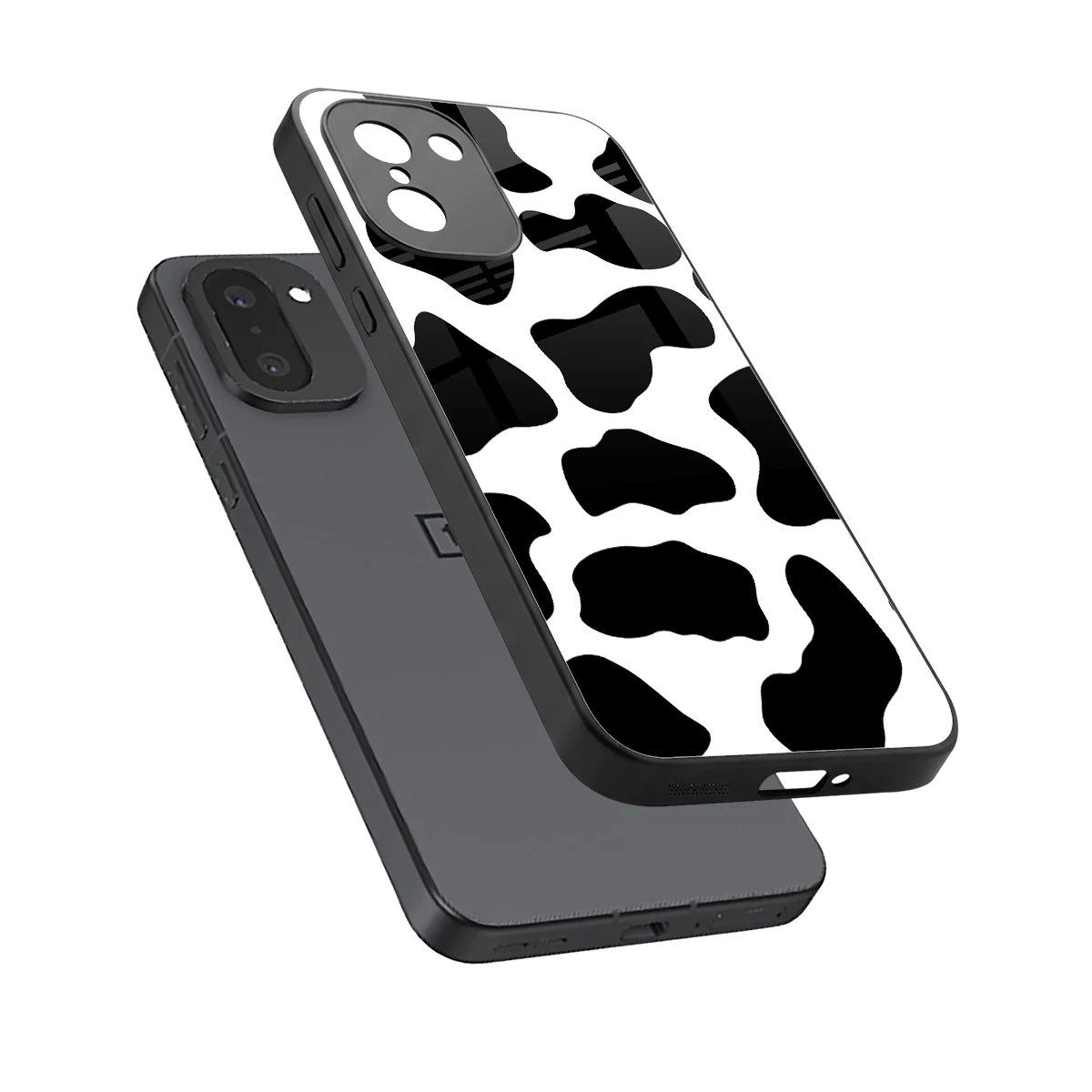 Cow Fur sleek oneplus 15r cover with tempered glass back and TPU edges