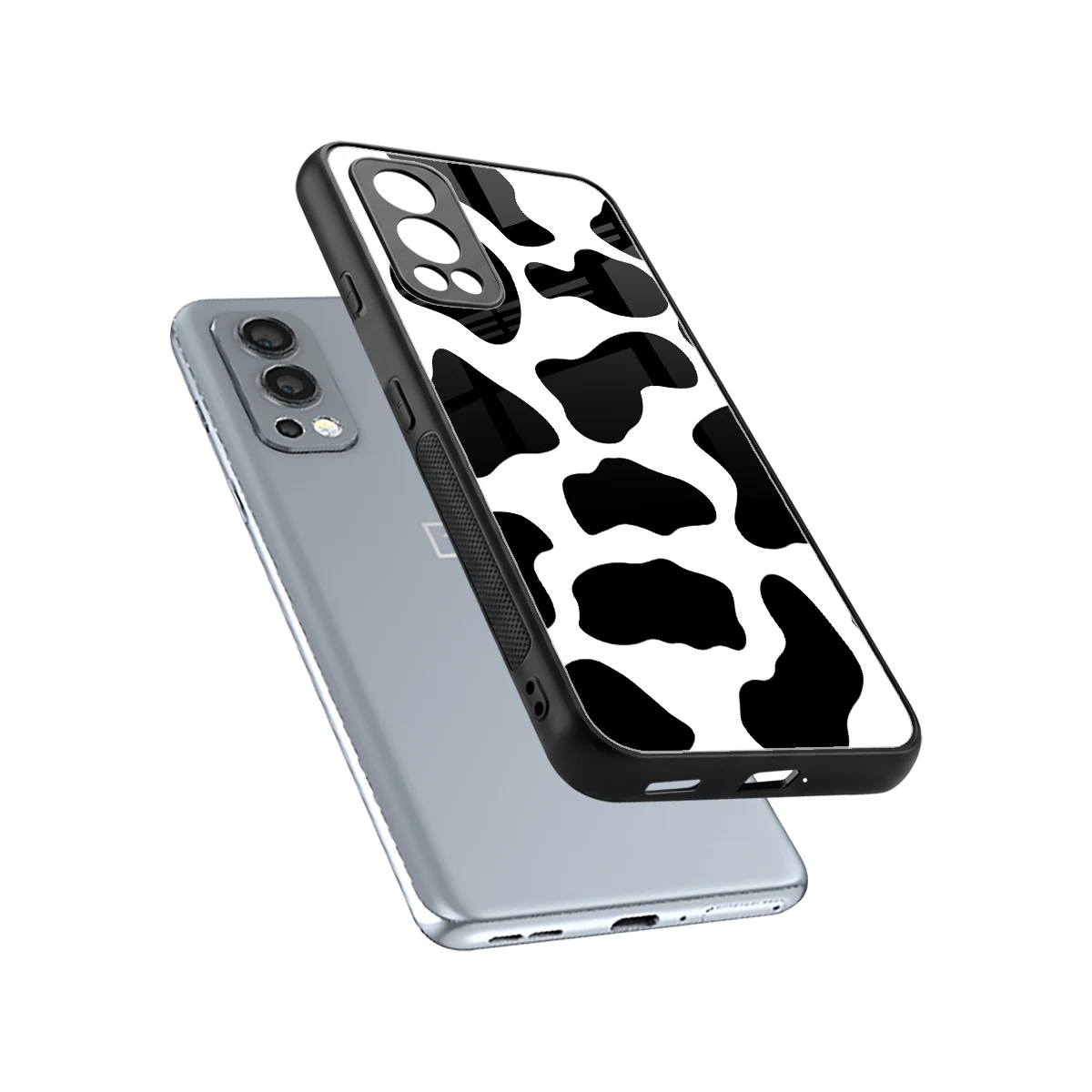 Cow Fur sleek oneplus nord 2 cover with tempered glass back and TPU edges