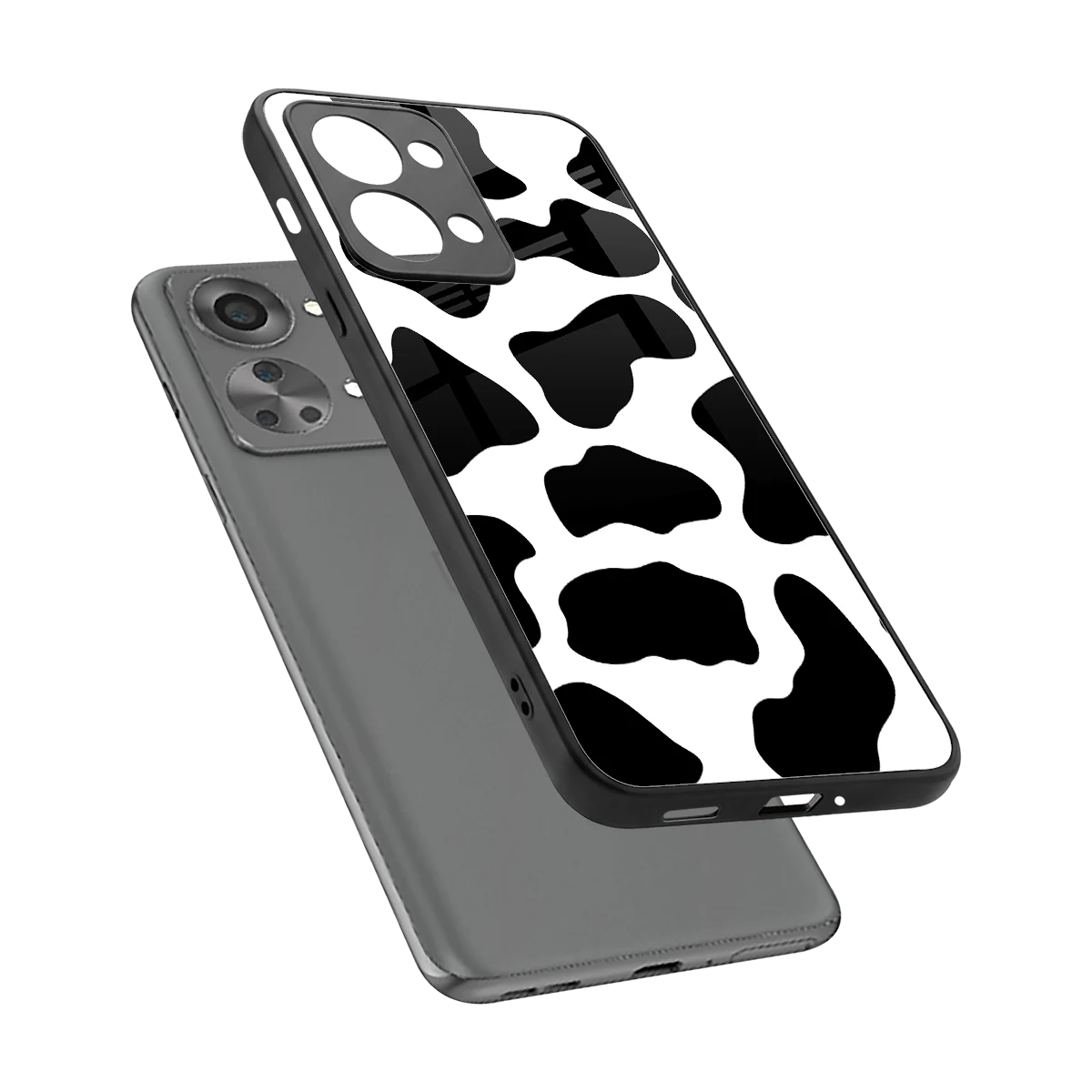 Cow Fur sleek oneplus nord 2t cover with tempered glass back and TPU edges