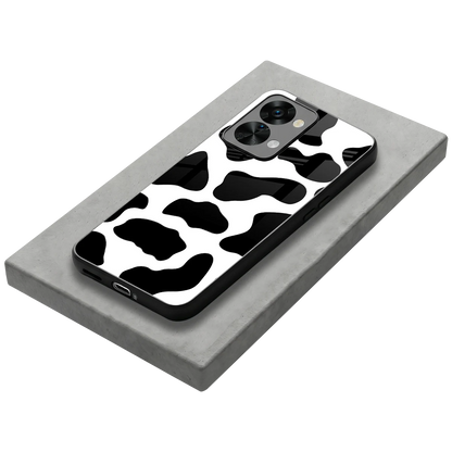 Cow Fur stylish phone case for oneplus nord 2t | glossy glass and slim fit