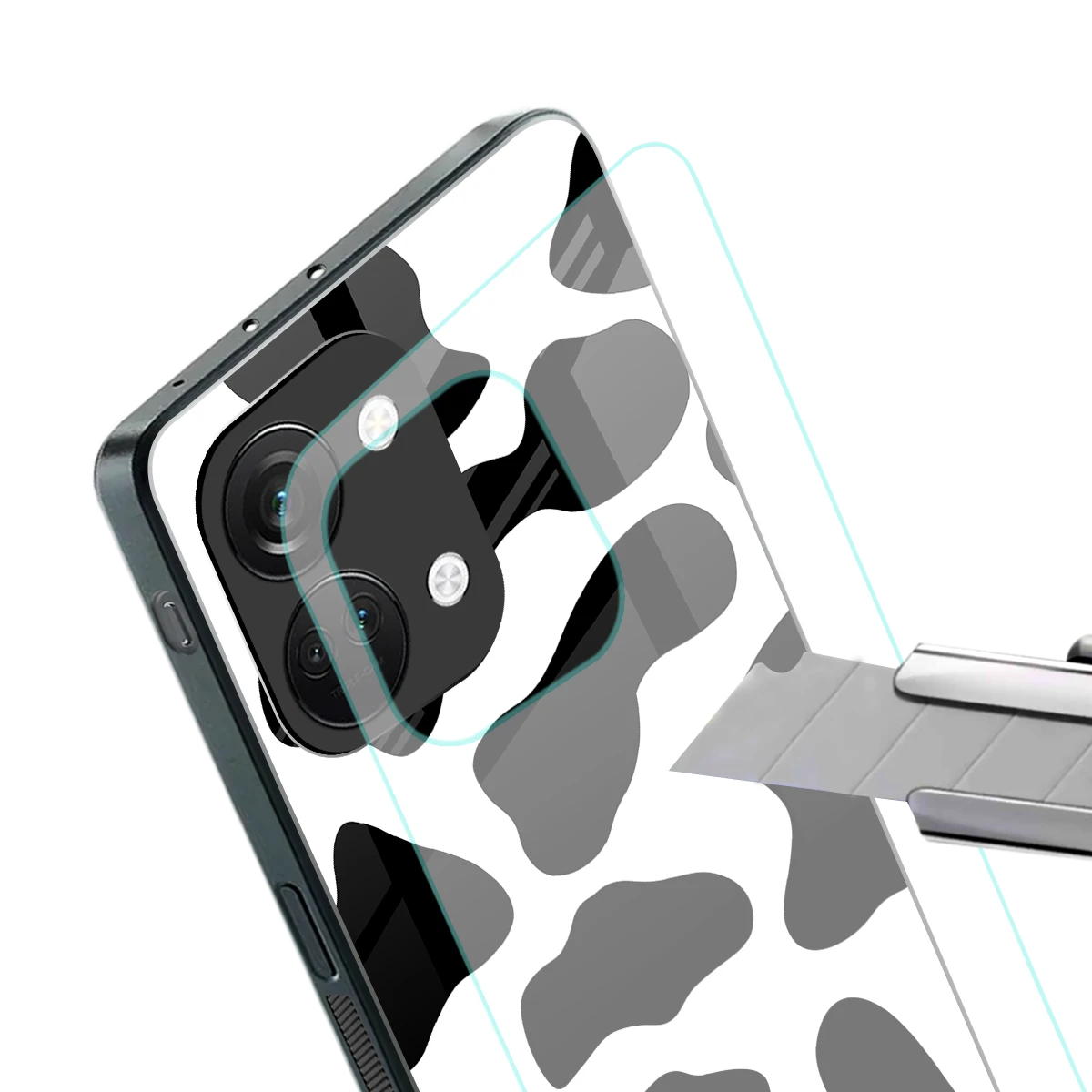 Cow Fur stylish phone case for oneplus nord 3 | glossy glass and slim fit