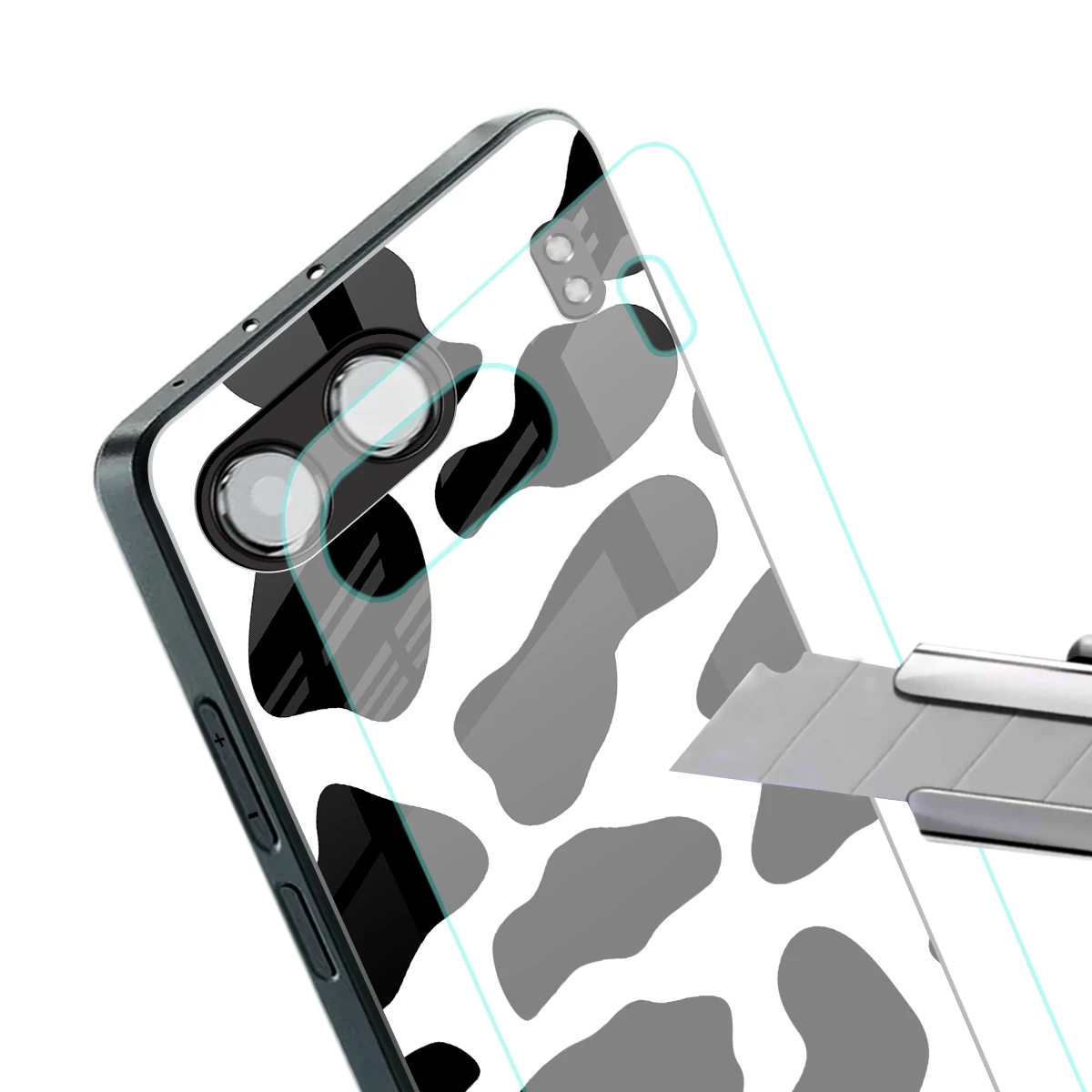 Cow Fur stylish phone case for oneplus nord 4 | glossy glass and slim fit