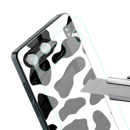 Cow Fur stylish phone case for oneplus nord 4 | glossy glass and slim fit