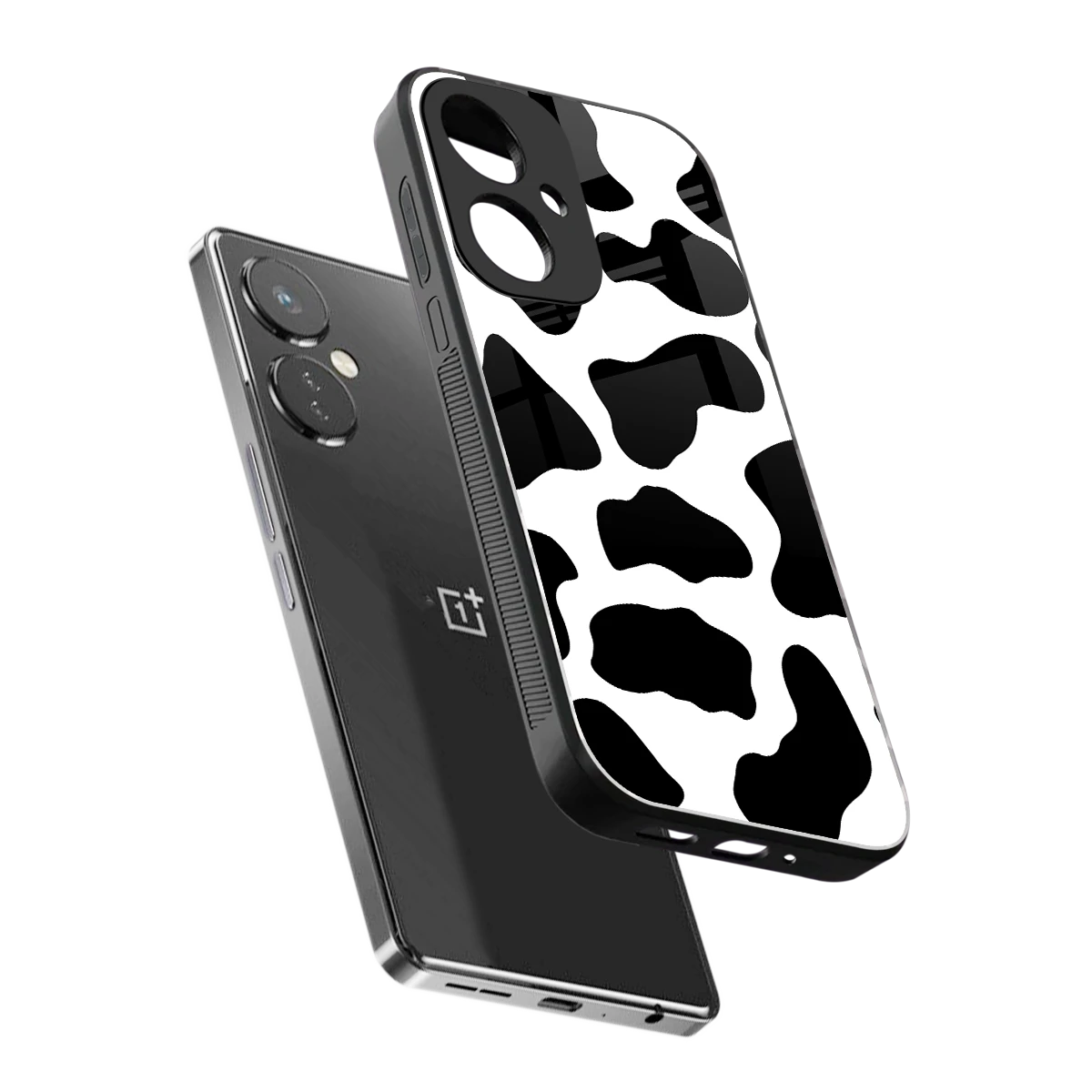Cow Fur sleek oneplus nord ce 3 cover with tempered glass back and TPU edges