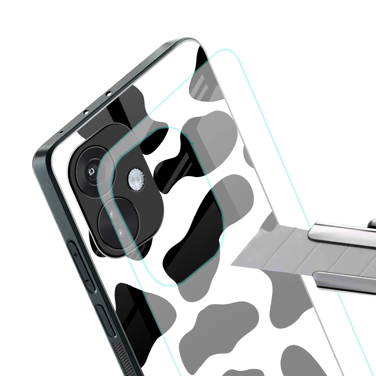 Cow Fur stylish phone case for oneplus nord ce 3 | glossy glass and slim fit