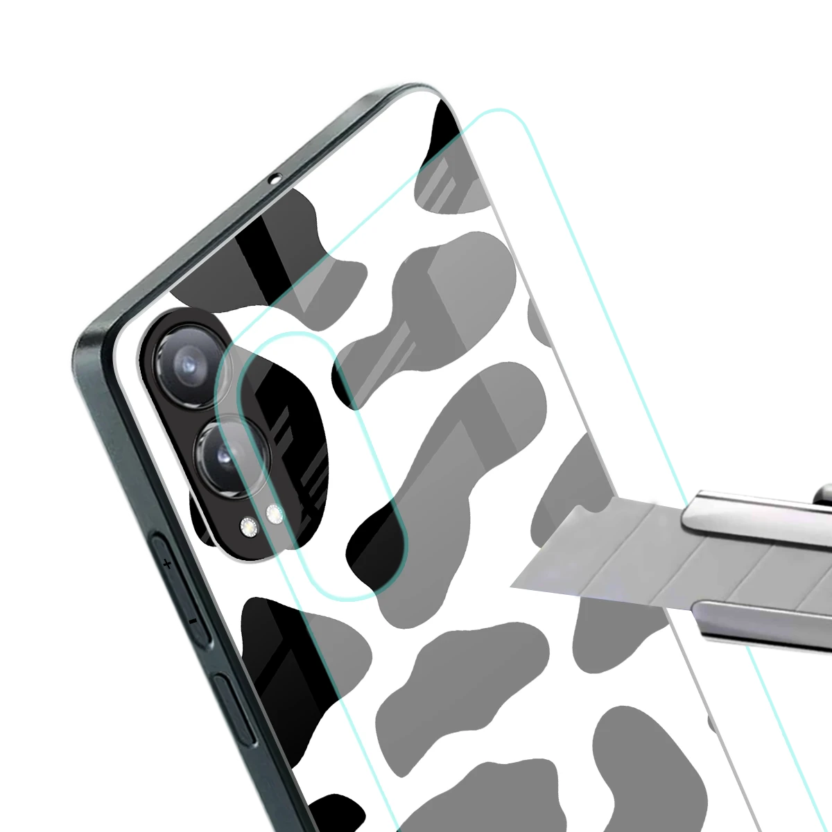 Cow Fur stylish phone case for oneplus nord ce 4 lite | glossy glass and slim fit