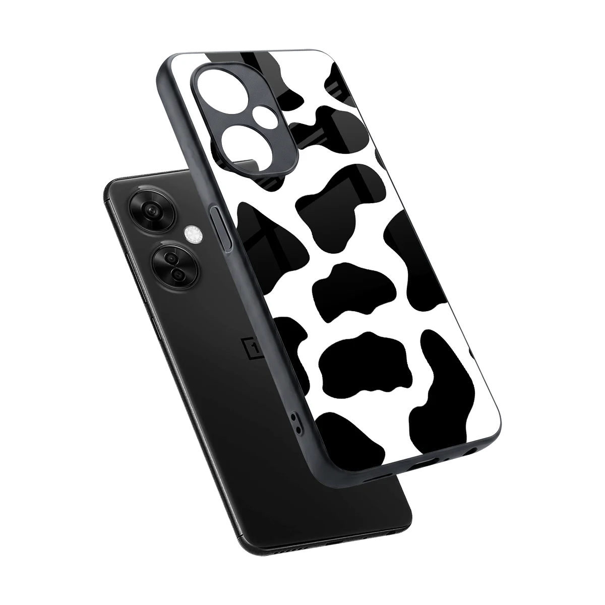 Cow Fur sleek oneplus nord ce 3 lite cover with tempered glass back and TPU edges