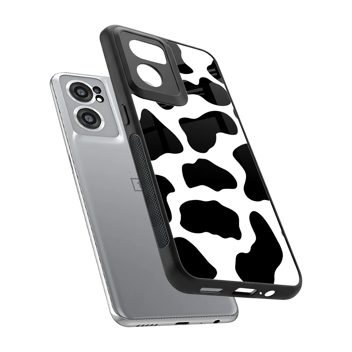 Cow Fur sleek oneplus nord ce 2 cover with tempered glass back and TPU edges