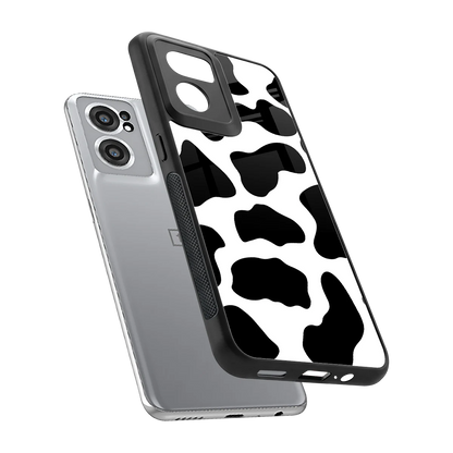 Cow Fur sleek oneplus nord ce 2 cover with tempered glass back and TPU edges