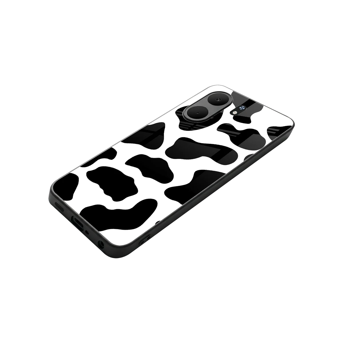 Cow Fur stylish phone case for oppo a5x 5g | glossy glass and slim fit