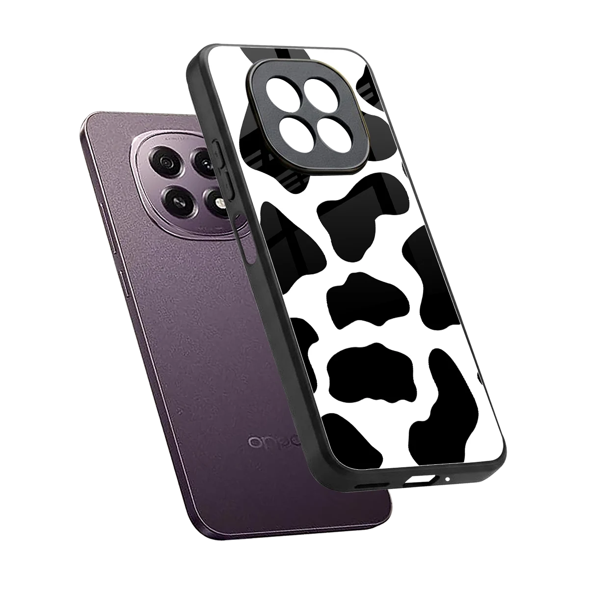Cow Fur sleek oppo f29 5g cover with tempered glass back and TPU edges
